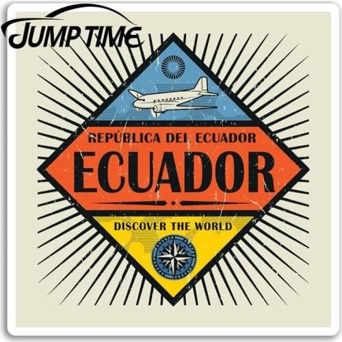 Jump Time for Ecuador Vinyl Stickers South America Sticker Laptop Luggage Car Bumper Decal Waterproof Car Accessories