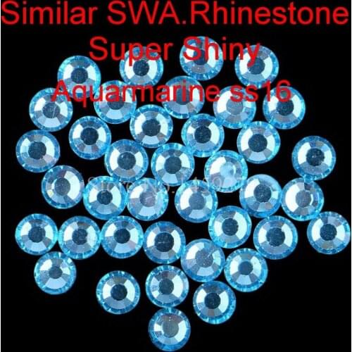 Top Quality! Aquamarine SS6 to SS30 Hotfix Rhinestones Hot Fix Crystal Rhinestone Similar SWA Super Shine