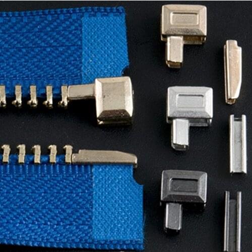 10 Sets Metal Repair Zipper Stopper Open End Zipper Sewing Stopper Accessories Zipper DIY Sewing Zipper Clothing Accessories