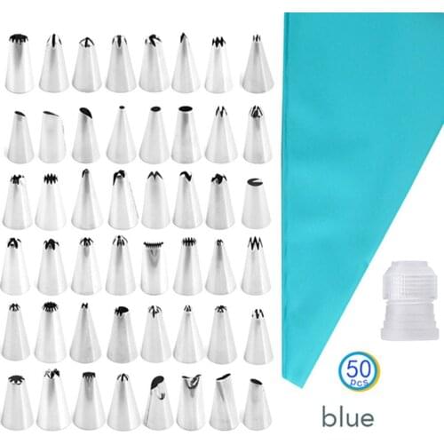 48 Heads Stainless Steel Cake Nozzle EVA Milking Bag Flower Mouth Fondant Cream Cake Mold Cake Decorating Tools Kitchen Tools