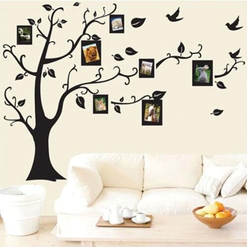 50*70cm Black Photo Frame Tree Wall Stickers PVC Removable Family Memory Wall Decal Home Decoration Diy Art Decor Dropshipping