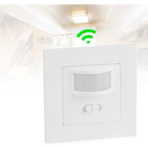 AC 110V-240V Infrared PIR Motion Sensor Recessed Wall Lamp Wall Module Light Bulb Switch Motion Sensor Switch