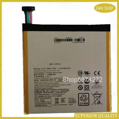 10pcs Battery For ASUS C11P1510 Tablet Battery For ASUS ZenPad S 8.0 Z580CA 4000mAh Battery