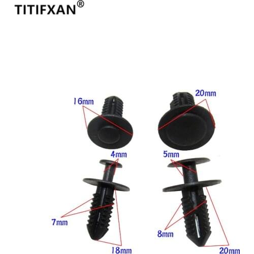 Auto Push Type Fender Liner Retainer Rivet Trim Panel Fastener Clips Plastic For BMW For Mercedes Benz For Opel