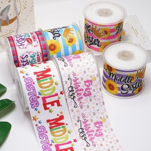 DIY Cartoon Sister Printed Grosgrain Ribbon For Craft Supplies Sewing Accessories 5 Yards, Planar Resins Mold 10 Pieces. 48040