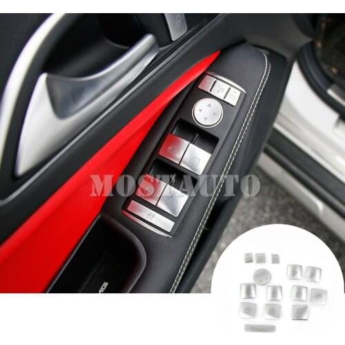 For Benz GLA X156 Inner Door Window Switch Button Trim Cover 2013-2018 14pcs Car Accessories Interior Car Decor Car Trim