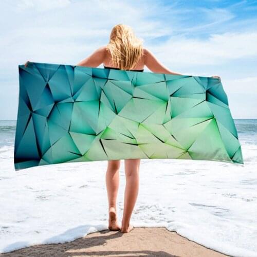 Double-Faced Velvet Quick-Drying Beach Towel Portable Beach Bath Towel Ins Wind Beach Sports Swimming Shawl Bath Towel Practical