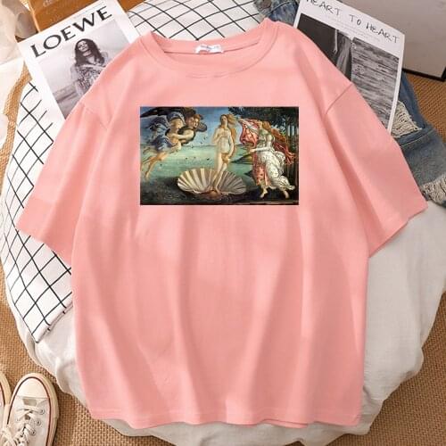 He Birth Of Venus By Sandro Botticelli Printing T-Shirt Spring Summer Tops Fashion Style Tshirt Casual Oversized Man T Shirts