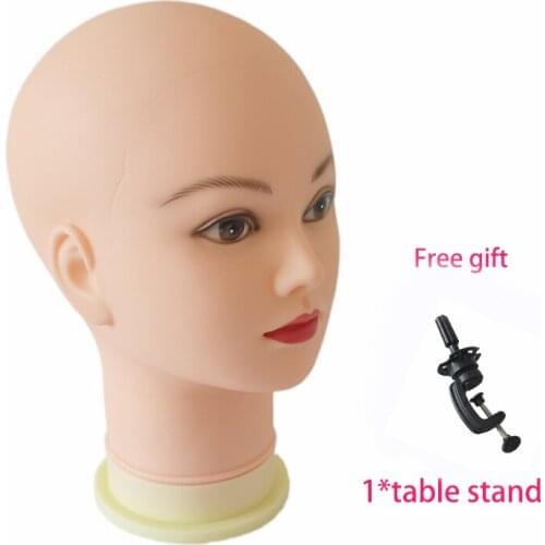 Good soft wig head with stand manikin head for wig hairstyling making hat stand massage practice head mannequin head for wigs