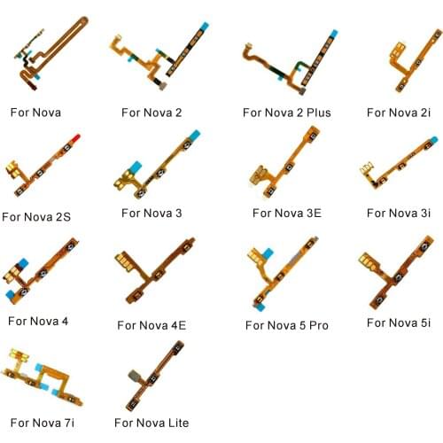 Power on/off & volume up/down buttons flex cable Replacement For Huawei Nova 2 3 4 2Plus 2i 2S 3E 3i Plus 4E 5 Pro 5i 7i Lite