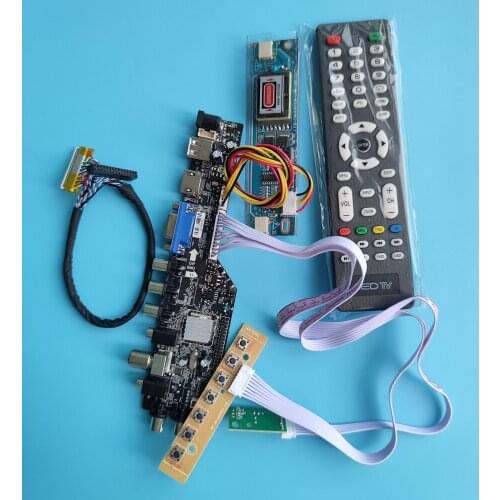 Kit for 30Pin LVDS HSD170MGW1/HT190WG3/M190MWW3/M190MWW4 1440*900 2CCFL panel USB VGA DVB LCD controller board HDMI-compatible