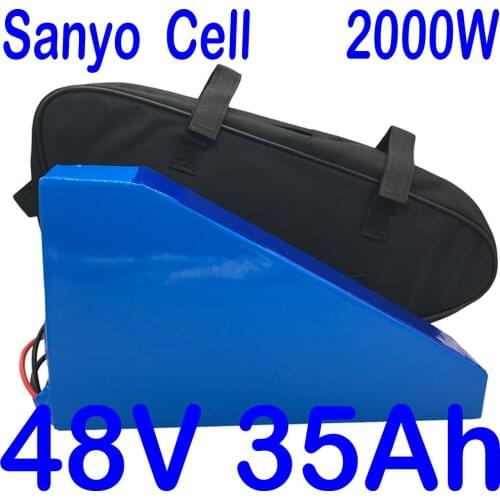 48V 1500W 2000W lithium battery 48V 35AH ebike battery 48V 35AH electric bike battery use sanyo cell with 54.6V 5A charger free