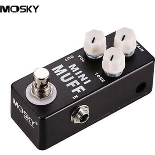MOSKY MINI MUFF Fuzz Guitar Pedal Harmonic Distortion Sustainer Pedal True Bypass Full Metal Shell Guitar Accessories
