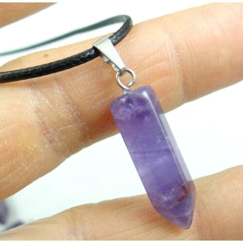Natural Quartz crystal Turquoises Purple Crystal tiger eye Stone Pendants for diy Jewelry making necklace Accessories5Pcs