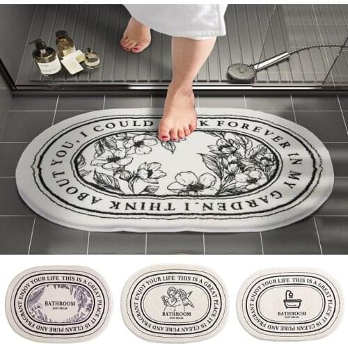 Non-Slip Bath Mat INS Style Doormat Absorbent Carpets Entrance Mats Balcony Porch Area Rugs Living Room Bathroom Pad