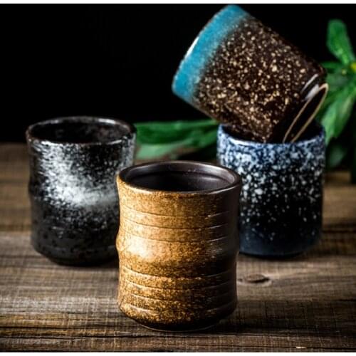 NIMITIME Ceramic Mug Japanese Household Ceramic Cup Restaurant Cuisine Retro Tea Cup