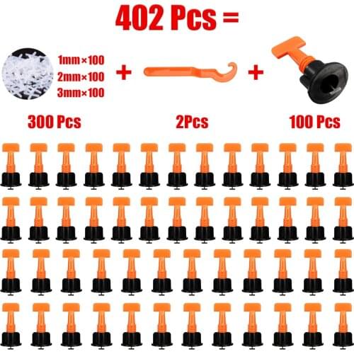 NEW 402Pcs Level Wedges Tile Spacers For Flooring Wall Tile Spacer Carrelage Tile Leveling System Leveler Locator Spacers Plier