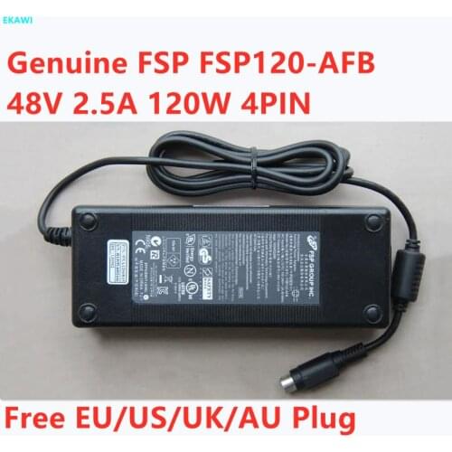 Genuine FSP FSP120-AFB 48V 2.5A 120W 4PIN FSP120-AFA AC Adapter For CiSCO SG300 SG-300-10P SF302 SG200-08P Power Supply Charger