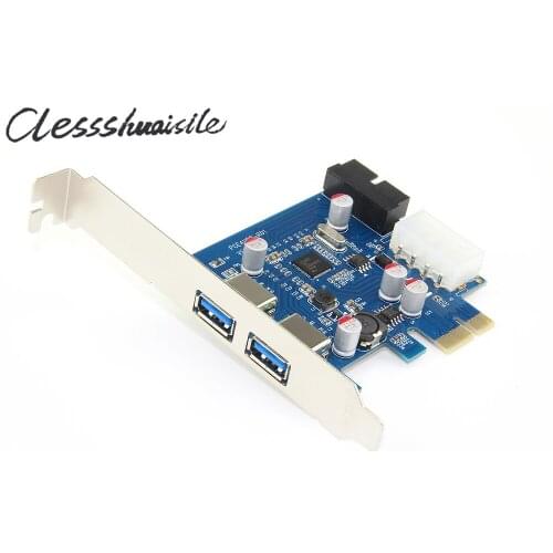 PCI-Express PCI-E to USB 3.0 2 Port PC Expansion Adapter Add On Cards Card For WINXP/WIN7/WIN8/WIN2003-2008 32-64Bit LINUX NEC
