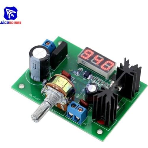 Diymore LM317 AC 0-22A/DC 0 -30V to DC 1.25 -28V 2A Step Down Buck Converter Module Voltage Regulator Voltmeter for Arduino