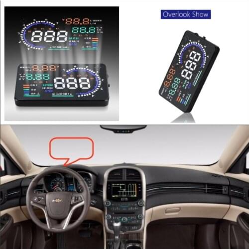 For Chevrolet Malibu/Silverado 2010-2019 AUTO OBD2 HUD Car Head Up Display Driving Screen Projector -Reflecting Windshield