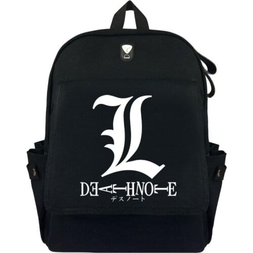 Death Note Cosplay School Shoulder Bag Canvas Backpack Teentage Laptop Travel Rucksack Gift