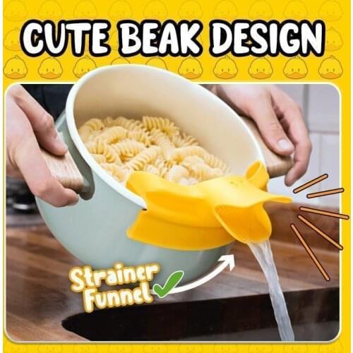 Silicone Pot Side Drainer Clip Type Strainer-Drainer Colanders Pasta Vegetable-Cookware Liquid-Univers Draining Kitchen-Clip