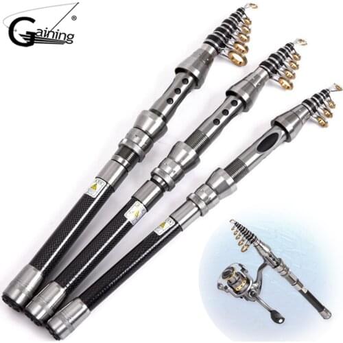 Telescopic Fishing Rod Portable Spinning Fishing Rod Pole Travel Sea Boat Rock Fishing Rod Carbon Fiber Fishing Pole