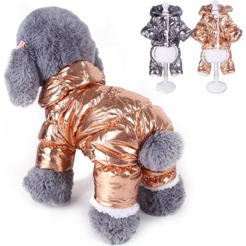 Thick Fleece Warm Dog Jumpsuit Winter Pet Clothes Waterproof Puppy Cat Jacket Coats Cotton Padded Outfit Pet Costume Chihuahua