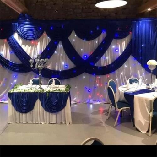 3M high wedding swags for wedding decoration party stage wedding decorative backdrop background curtain swags ice silk fabric