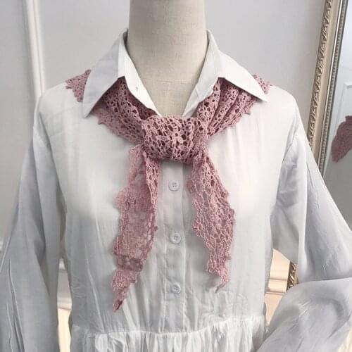 Yishine 35x125cm 5 colors Women Nylon Lace Scarf Summer Embroider Waistcoat Long Wraps Scarf for Girl Handkerchief Bag Decor