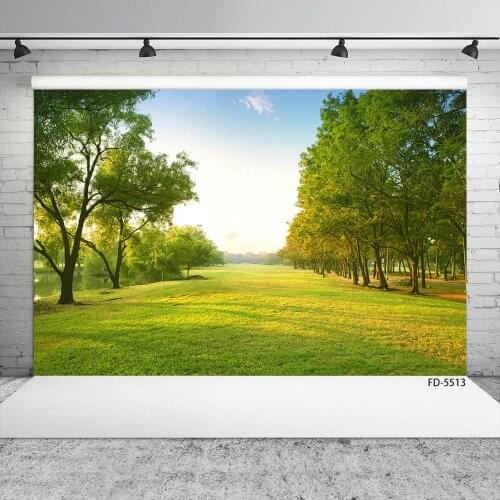 Grassland Trees Lake Scenic Photography Backgrounds Vinyl Cloth Backdrops for Children Baby Portrait Photophone Photo Studio