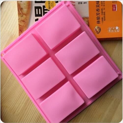 100pcs attice rectangular pastry molds 100ml silicone cake bakeware mold soap moulds
