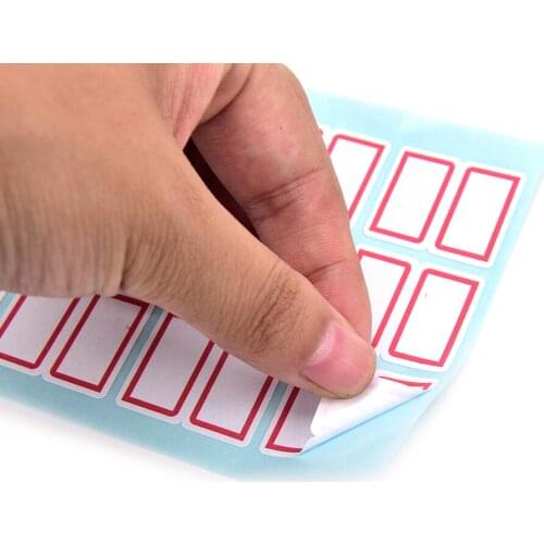 12 Sheets 1 Pack Self Adhesive Sticky White Label Writable Name Stickers Blank Note Labels Stationery