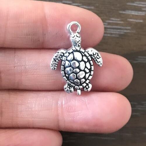 12PCS DIY Sea Turtle Charm Ocean Pendant Charm for Bracelet Necklace Earring Zipper Pulls Bookmarks Jewelry Making
