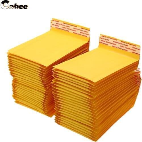 50 PCS/Lot Kraft Paper Bubble Envelopes Bags Mailers Shipping Envelope With Bubble Mailing Bag Drop Shipping Storage Encelopes