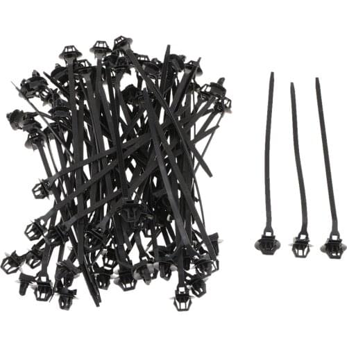70PCS 185mm Releasable Plastic Zip Cable Tie Wrap Ratchet Wiring Fastener
