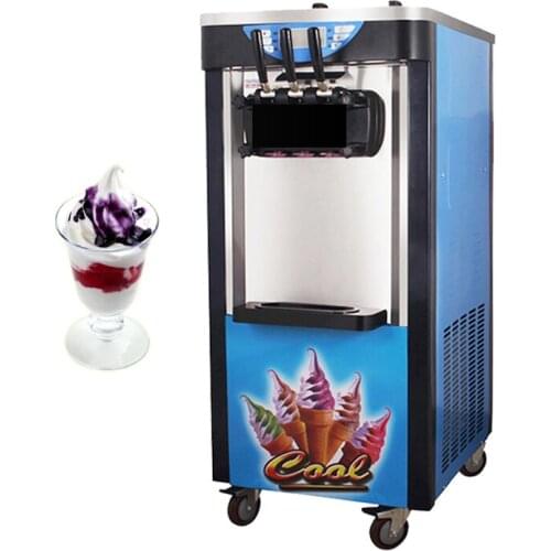 Soft Ice Cream Machine Vertical Dessert Shop Ice Cream Makers Three Flavors Ice Cream Machine 110V 220V
