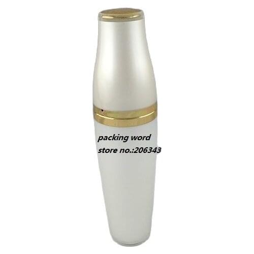 50ML pearl white bowl shape acrylic press pump bottle pearl pink color for serum/lotion/emulsion/foundation/gel cosmetic packing