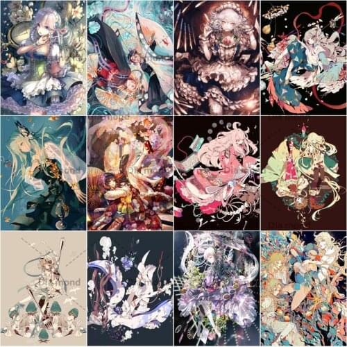 5D Diamond Painting Comic Embroidery Cartoon Girl Illustration Cross Stitch Kit Mosaic Rhinestones Pictures Home Decoration