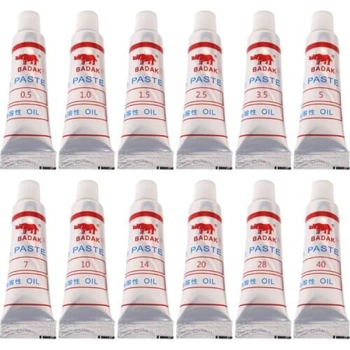 12pcs Diamond Polishing Lapping Paste Compound Syringes W0.5 ~40 Micron Glass Metal Grinding Polishing Abrasive Tools