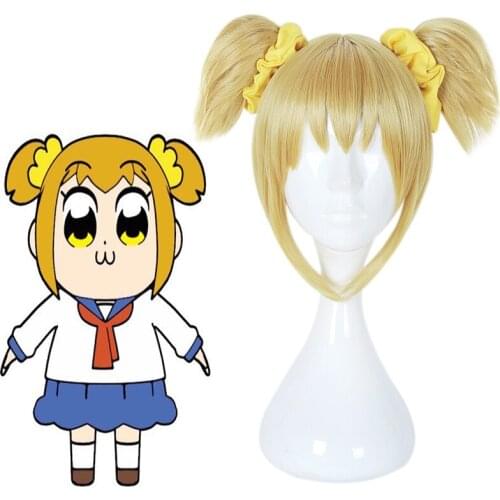 Anime POP TEAM EPIC Cosplay Wigs Popuko Cosplay Heat Resistant Synthetic Wigs Halloween Carnival Party Poputepipikku Wigs