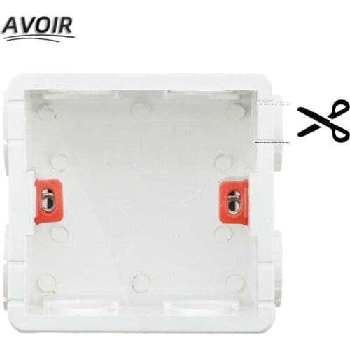 Avior Cut Open Mounting Box Wall Mounted Junction Dark Box White Electrical Concealed 86 Type Square Box For Switch And Socket