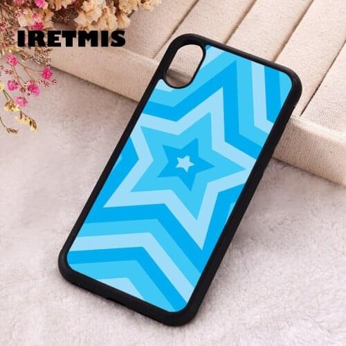 Iretmis 5 5S SE 2020 Phone Cover Case for iPhone 6 6S 7 8 Plus X Xs XR 11 12 Mini Pro Max Rubber Silicone Blue Layered Star