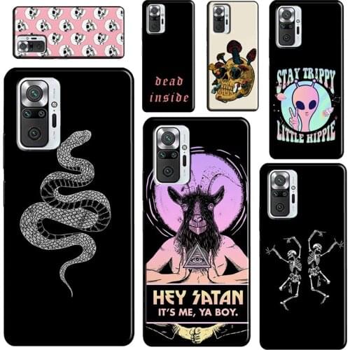 Pastel Occult Gothic Skull Aesthetic For Xiaomi Redmi Note 10 9 Pro 8T 9S Note 7 8 Pro Case For Redmi 9 7A 8A 9A 9C 9T Cover