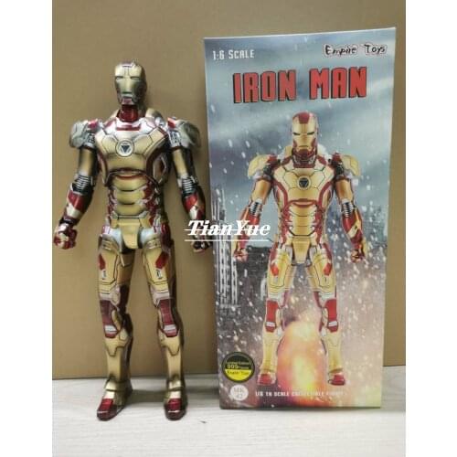 Marvel New Crazy Ironman Mark 42 Articulated Boxed 1/6 Action Figure Decoration 12 inches Children Birthday Gift