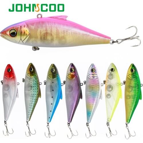 JOHNCOO 80S Vibration Bait Sinking Fising Lure 20.5g Lipless Crankbaits Hard Artificial VIB Bait for Seabass Inshore sea fishing