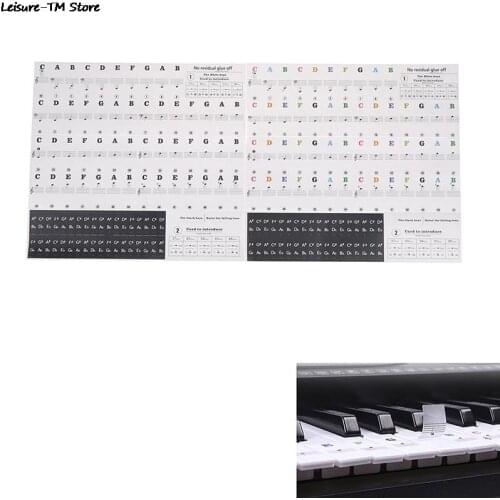 New 49 54 61 88 Keys Electronic Piano Keyboard Sound Name Stickers Key Sticker Piano Stave Music Decal Label Note Sticker