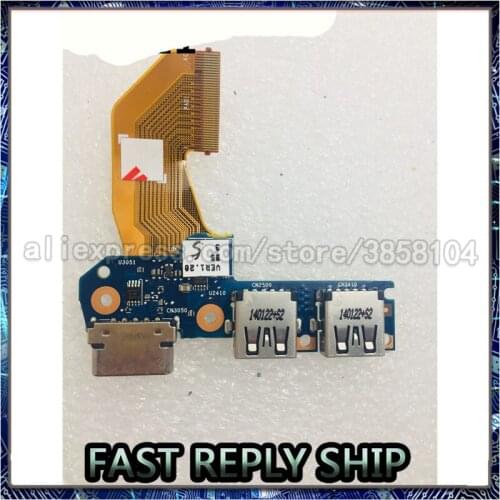 SHELI For HP 840 G1 G2 VGA USB PORT BOARD with cable 6050A2559201 730820-001