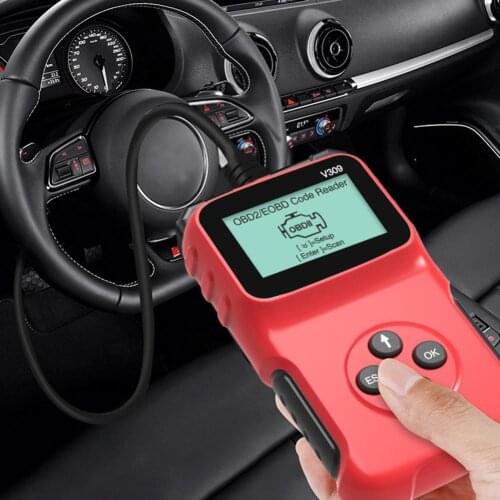 8-15.5V Portable V309 Car Auto Fault Diagnostic Scanner OBD OBD2 ELM327 Code Reader Highest Chip Integration Check Tool
